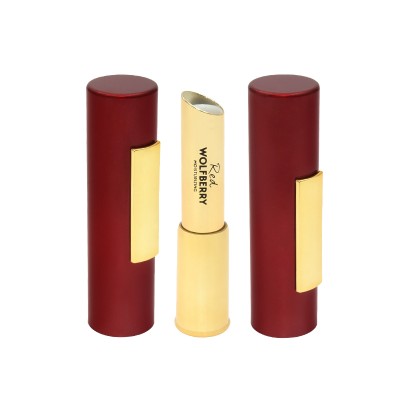 Wholesale popular tube round plastic lipstick tube slim tube container red color