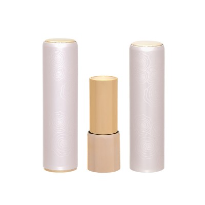 Hot welcome style metal lipstick tube,  round shape cosmetic packaging aluminum lipstick tube new design elegant  metal lipstick