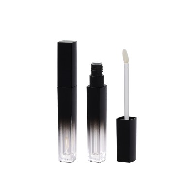 new fashional popular frosted bottle matte cap square slim lipgloss tube container cosmetic packaging