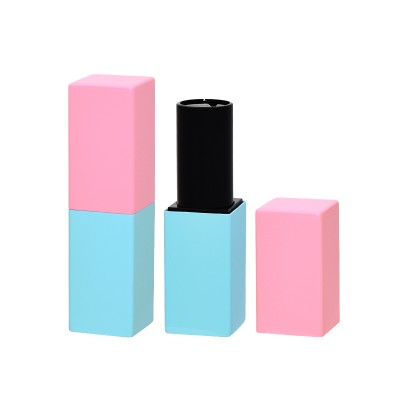 Fresh new item beautiful multi color popular square aluminum  lipstick tube container colorful