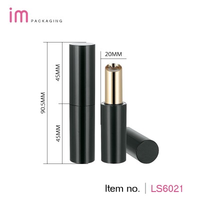 Customer design OEM empty round magnet lighted matte finished lipstick tube galore packaging container case for cosmetic