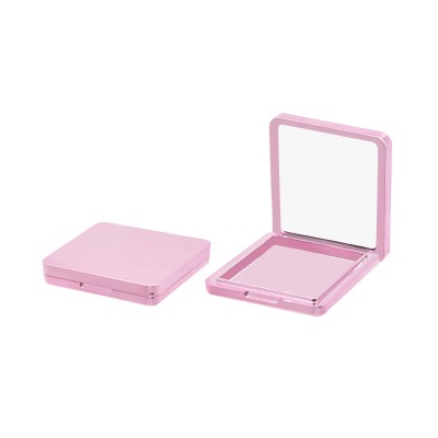 Empty plastic new square face powder compact case with mirror attractive