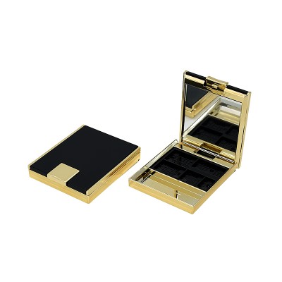 Hot sale five color eyeshadow case with middle tray colored replaceable diy tray eyeshadow