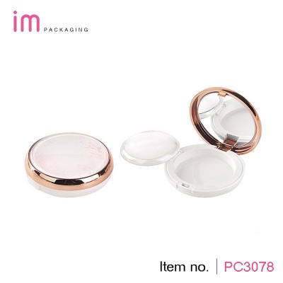 High quality new design  simple powder case with middle tranparent tray